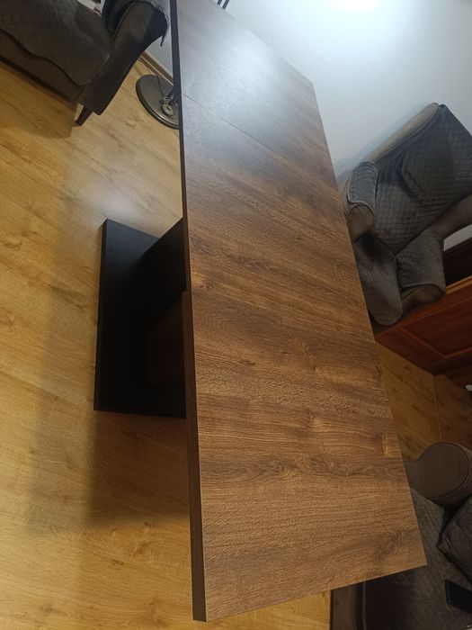 Ławostół firmy Mazzoni ciemny dąb/czarny mat