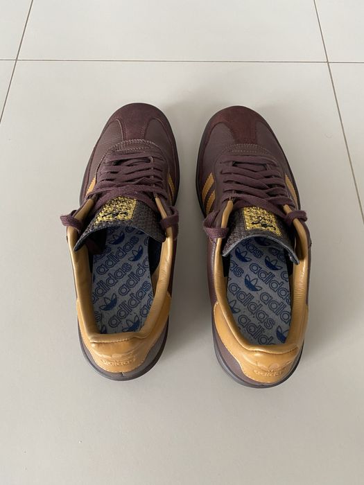 Adidas Madrid – brązowe ze złotymi paskami, r. 45 1/3
