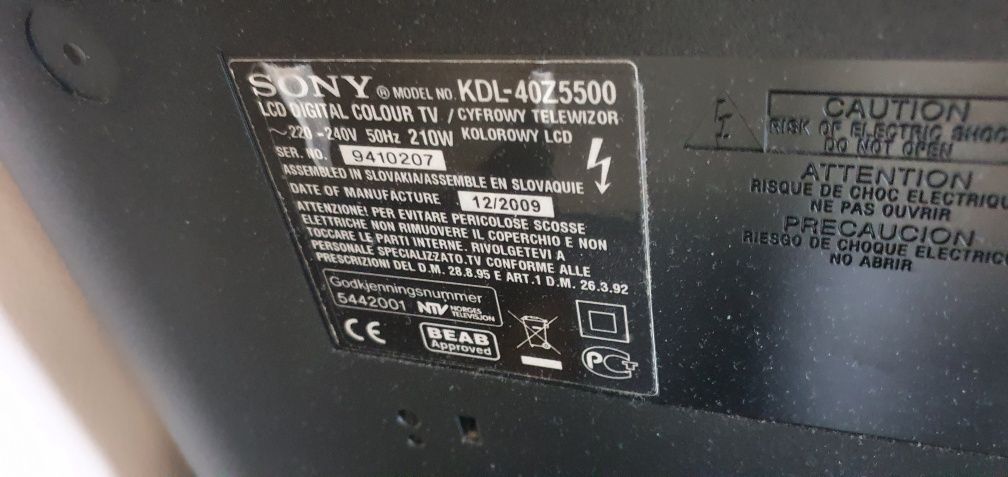 Telewizor SONY KDL-40Z5500