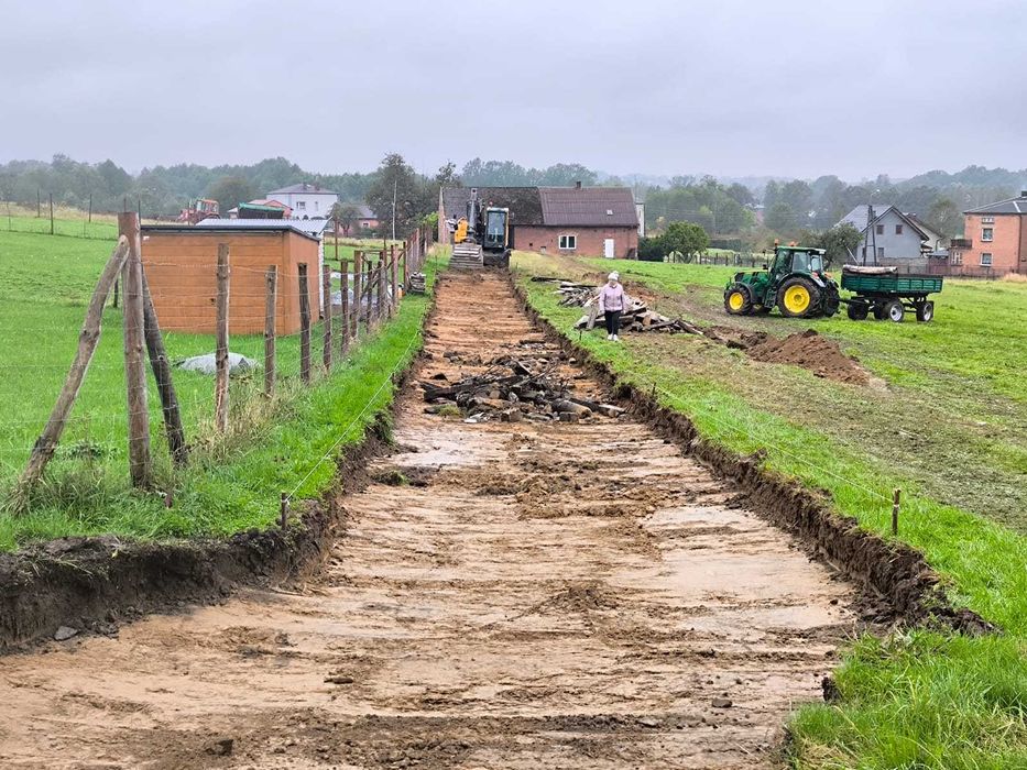 Utwardzenia dróg dojazdowych utwardzenia terenu koparka