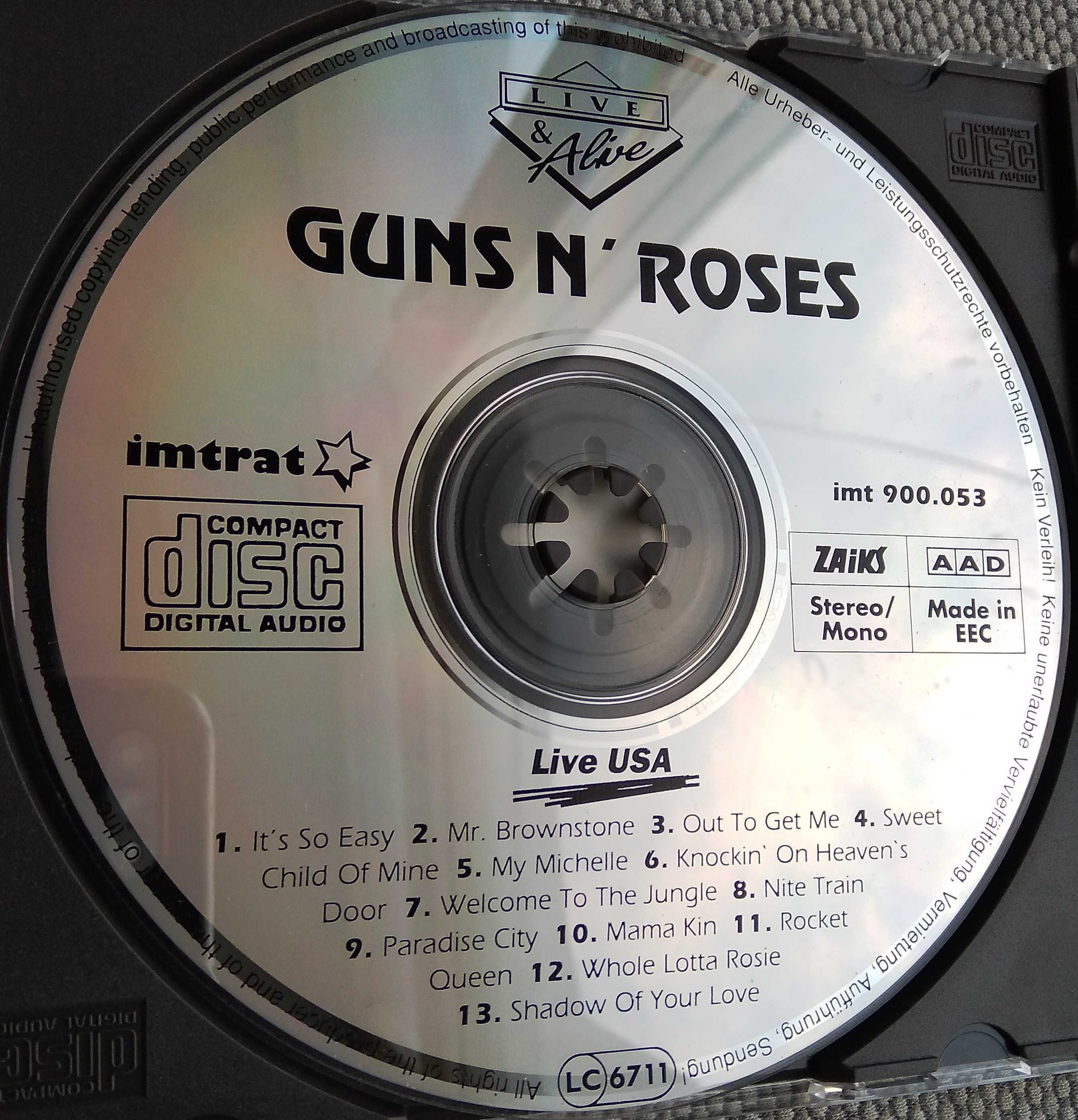 Guns N' Roses - Live USA - Аудио CD , Европа VG+ из коллекции,редкий !