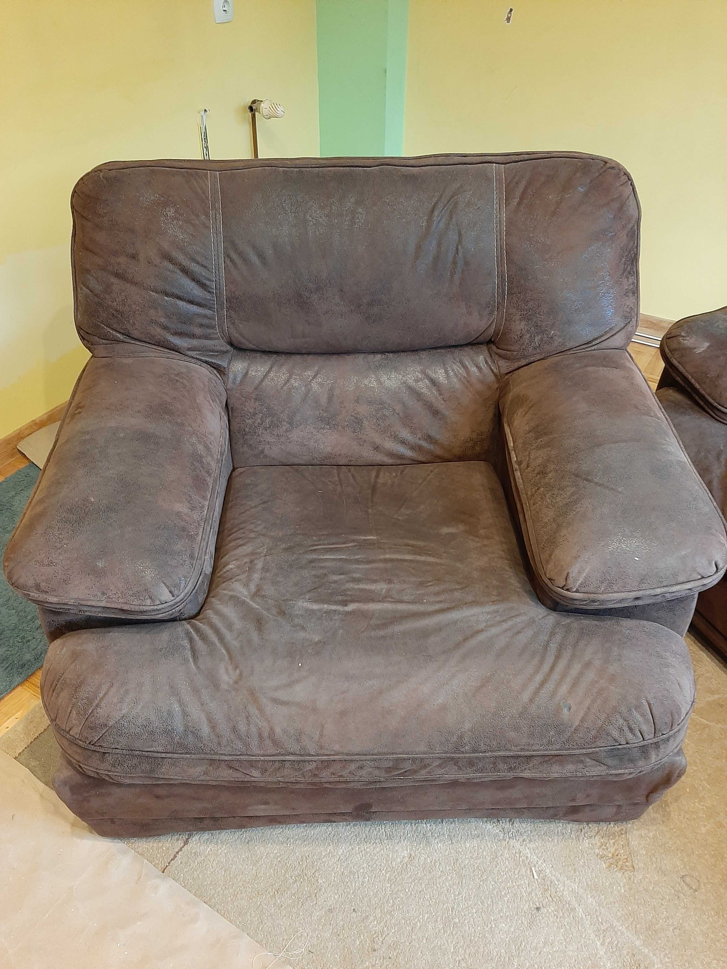 wypoczynek: sofa z funkcją spania  + 2 fotele