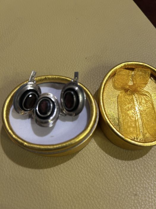 Срібний комплект з гранатом!