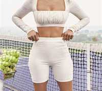 Костюм женский топ шорты Nike фитнес спорт йога р.S новый
