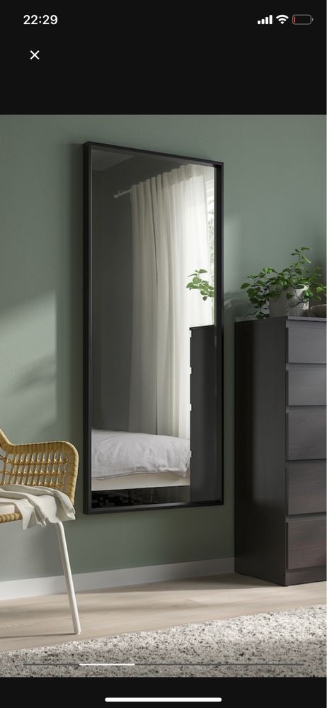 Espelho mirror in black color