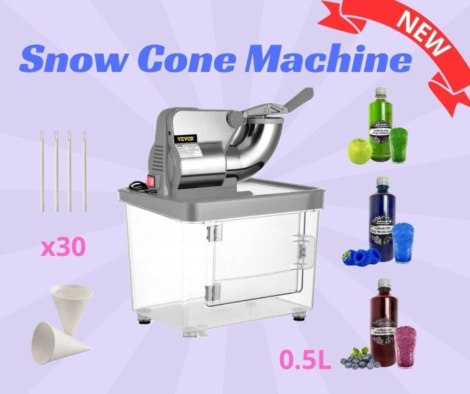 Snow Cone - gotowy zestaw - biznes - maszyna do lodu - dmuchance