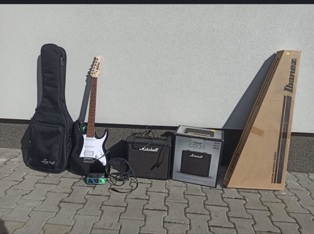 Zestaw gitara elektryczna i wzmacniacz