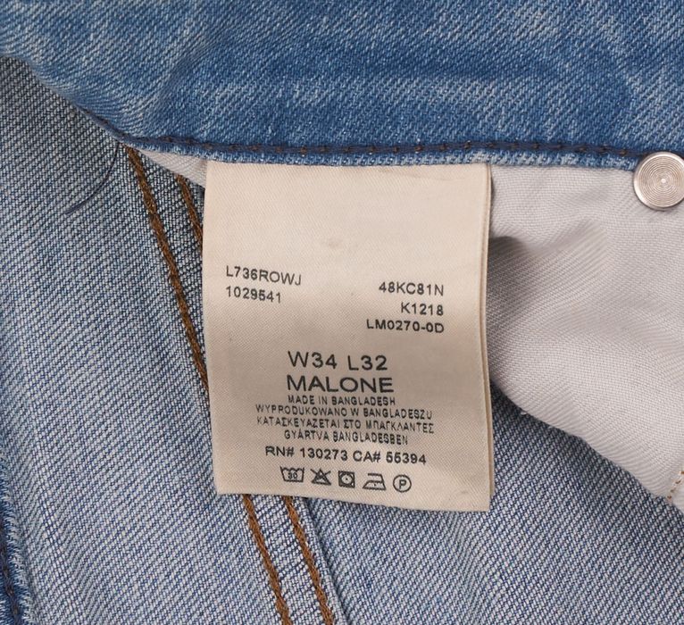 Spodnie Lee Malone W34 L32 Męskie Slim Fit Light Blue Stretch