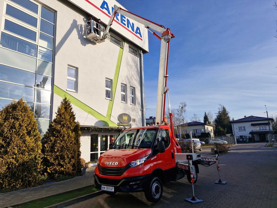 Zwyżka, podnośnik koszowy 20m, 25m, 27m, 30m, 35m, 45m wynajem 24h