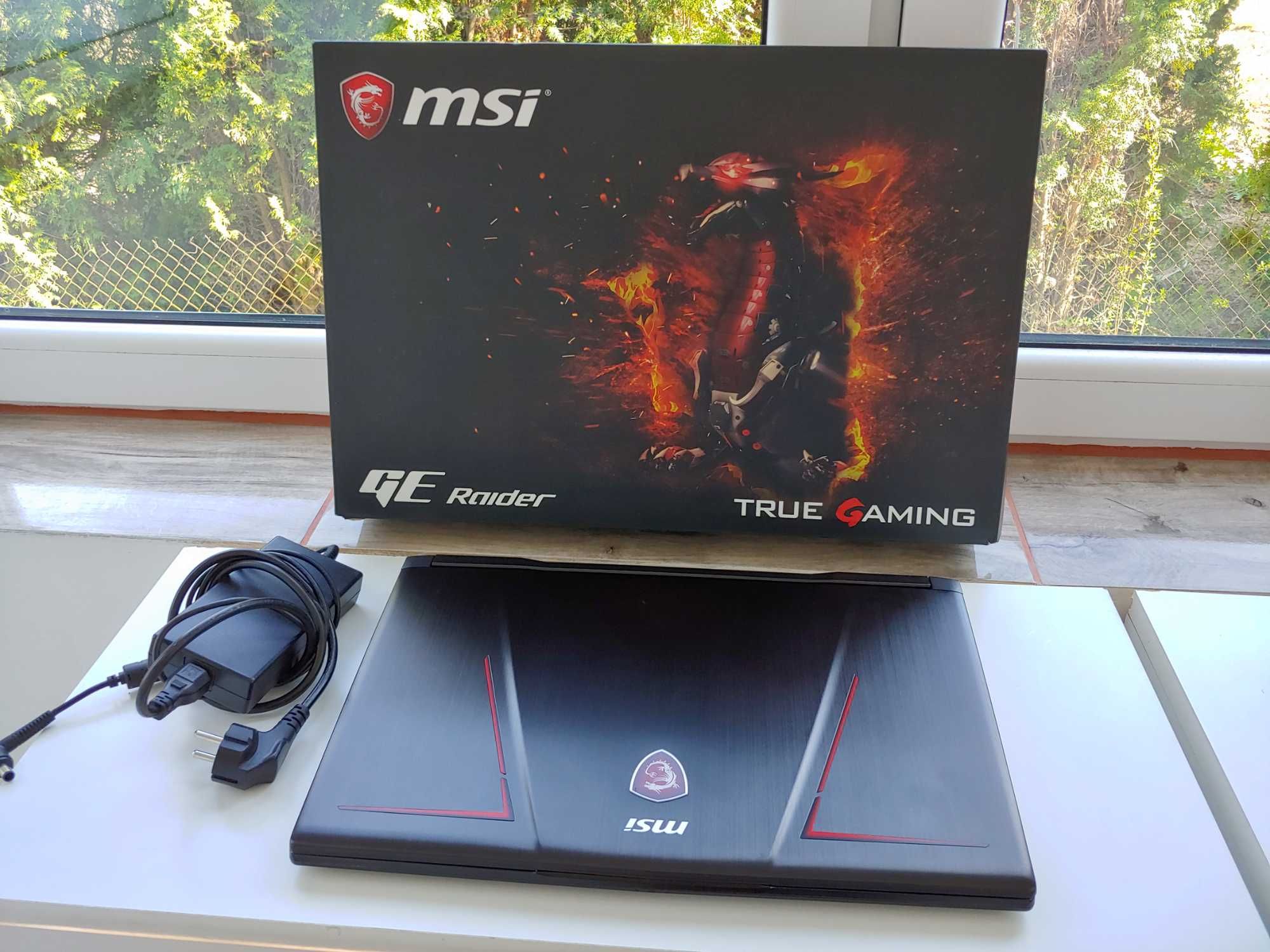 MSI GE73VR 7RE i7 17" GTX 1060 SSD 1128GB + 1TB HDD win10