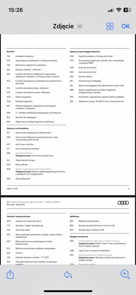 Audi q7 2023 cesja