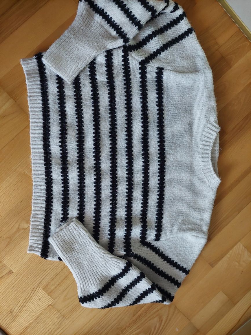 Sweter paski oversize M