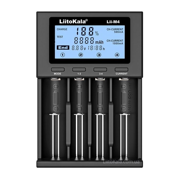 Зарядний пристрій LiitoKala Lii-M4 Універсальний для Li-ion/Ni-Mh