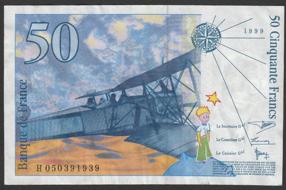 Francja 50 franków 1999 - H050 - de Saint-Exupery