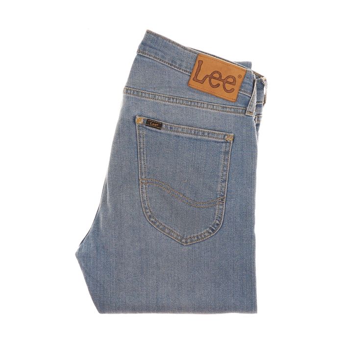 Spodnie Lee Luke Slim Tapered W30 L32 Męskie Light Blue Zip Fly
