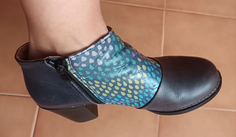 Botins azuis com padrão - Art