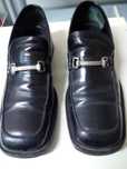 Sapatos pele tipo mocassim pouco uso