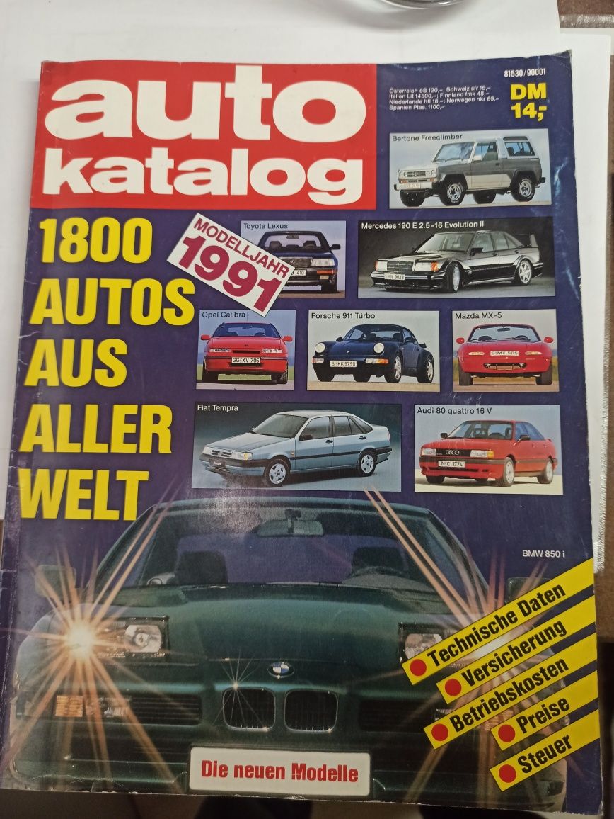 Auto katalog modelljahr 1991