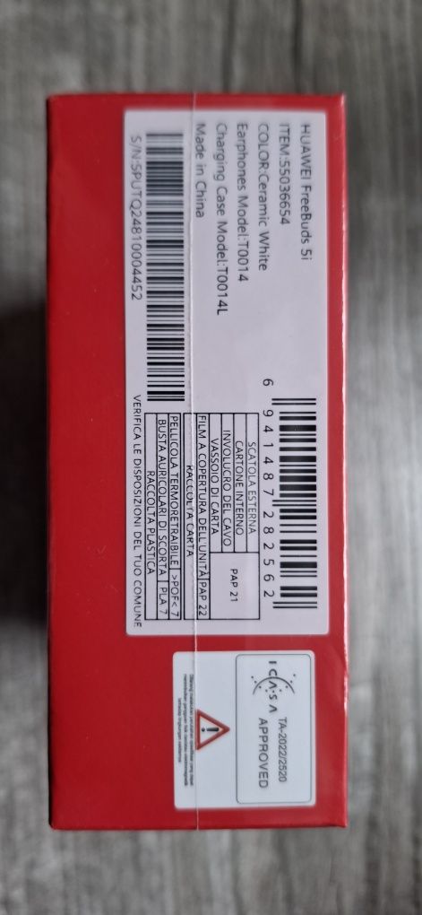 Bezprzewodowe,  dokanałowe słuchawki Huawei FreeBuds 5i ANC