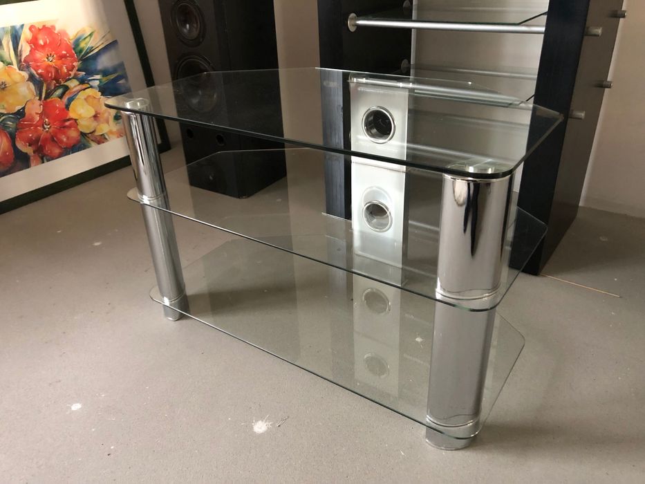 Stolik audio szklany
