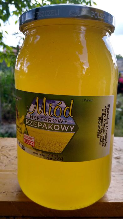 Miód rzepakowy z własnej pasieki- hurt
