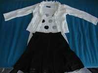Zestaw dla dziewczynki sukienka sweterek bluzeczka rozmiar 134