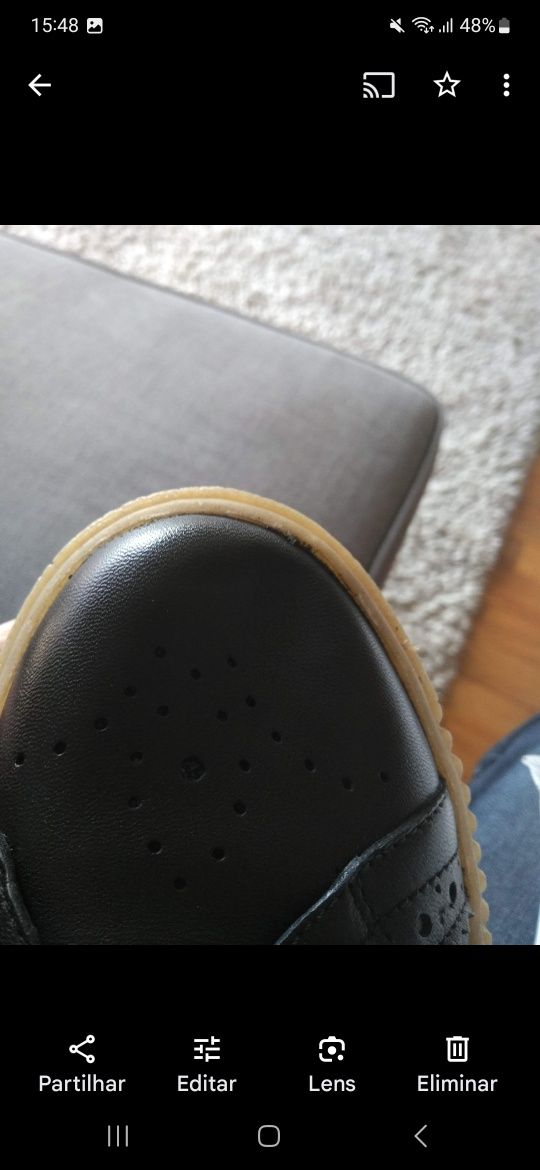 Sapatos tipo loafers mocassin em pele