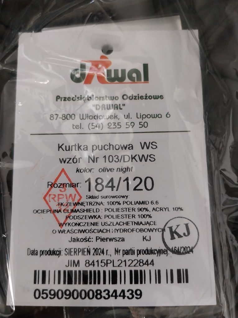 kurtka puchowa WS 103/DKWS