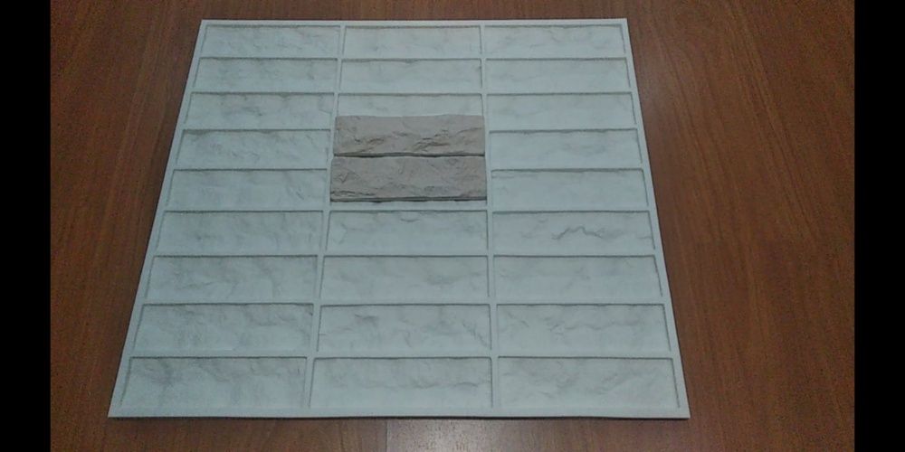 Полиуретановая-силиконовая ФОРМА для гипсовой плитки, камня 3д панелей