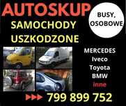 Skup aut uszkodzonych Busów Mercedes Iveco Toyota VW autoskup Sprinter