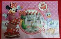 Puzzle z brokatem Minnie Mouse kredki gratis