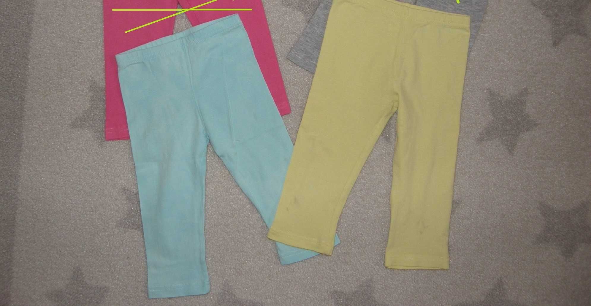 Legginsy 3/4, spodenki, rybaczki, r. 98/104, Cubus, 4 pary