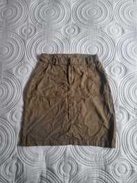 Spódnica z kieszeniami, kolor khaki, Soyaconcept, rozmiar 36
