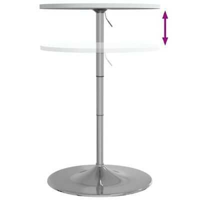 VidaXL Stół barowy, biały, 60x60x90 cm, drewno chromowana stal
