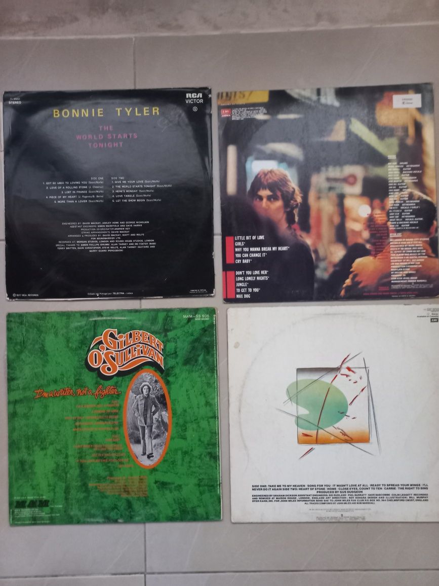 Lote 8 lps em vinil de jonh miles ,dwight twilley , gilbert sullivan ,