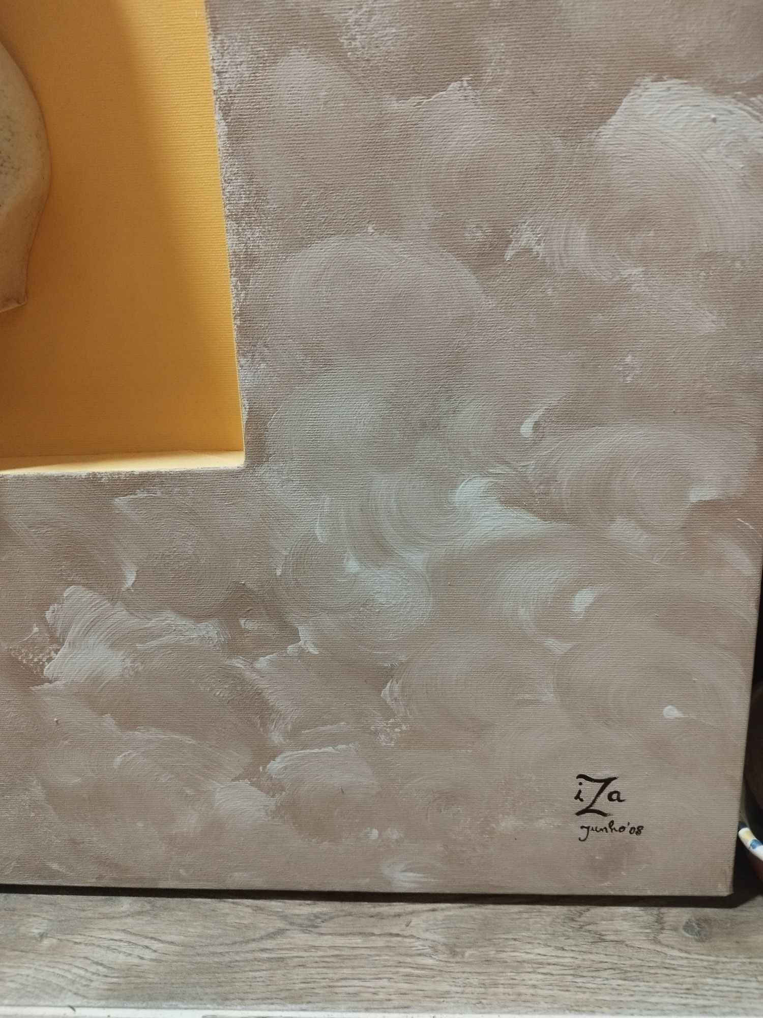 Quadro com escultura IZA