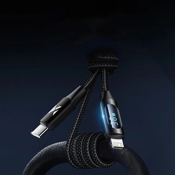 Kabel Wozinsky Wuclc2 Lightning - Usb-c 36w 480Mb/s 2m z wyświetlaczem