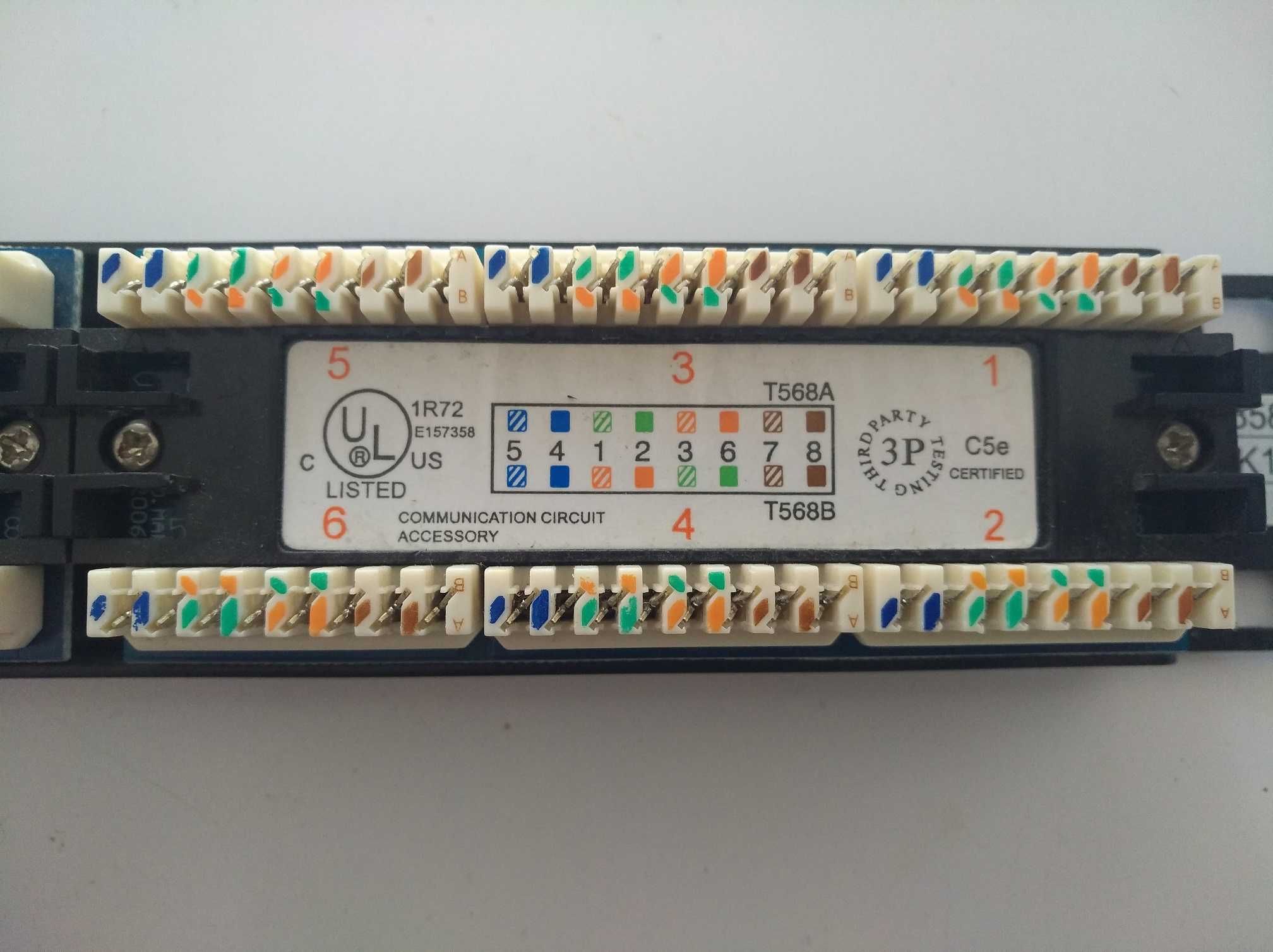 Patch Panel 24 Portas Cat.5e 19" 1U