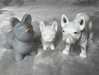 3 figurki GLAMOUR buldog francuski