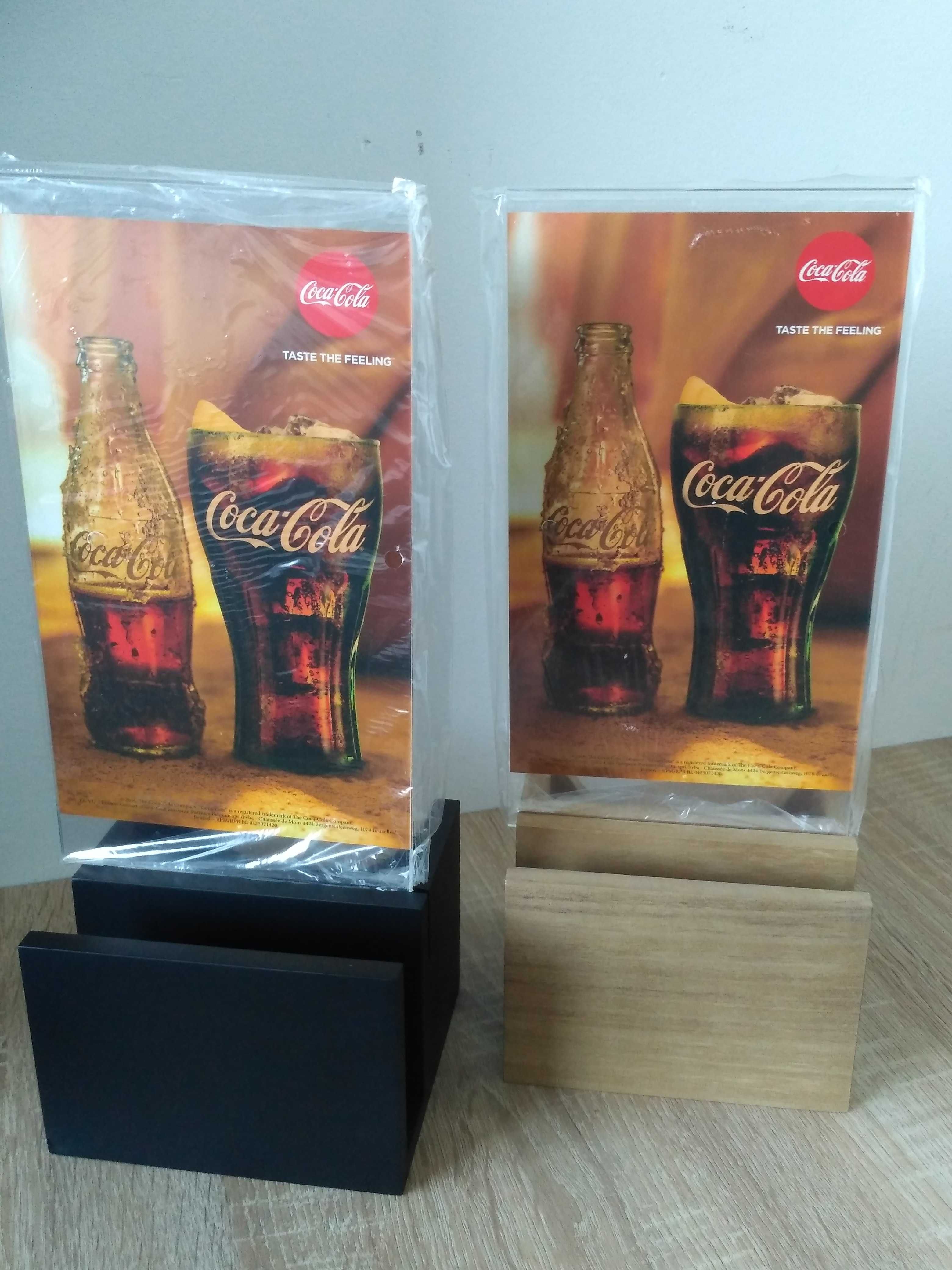 2 szt Coca Cola Elegancki drewniany billboard Menu Pudełka na serwetki