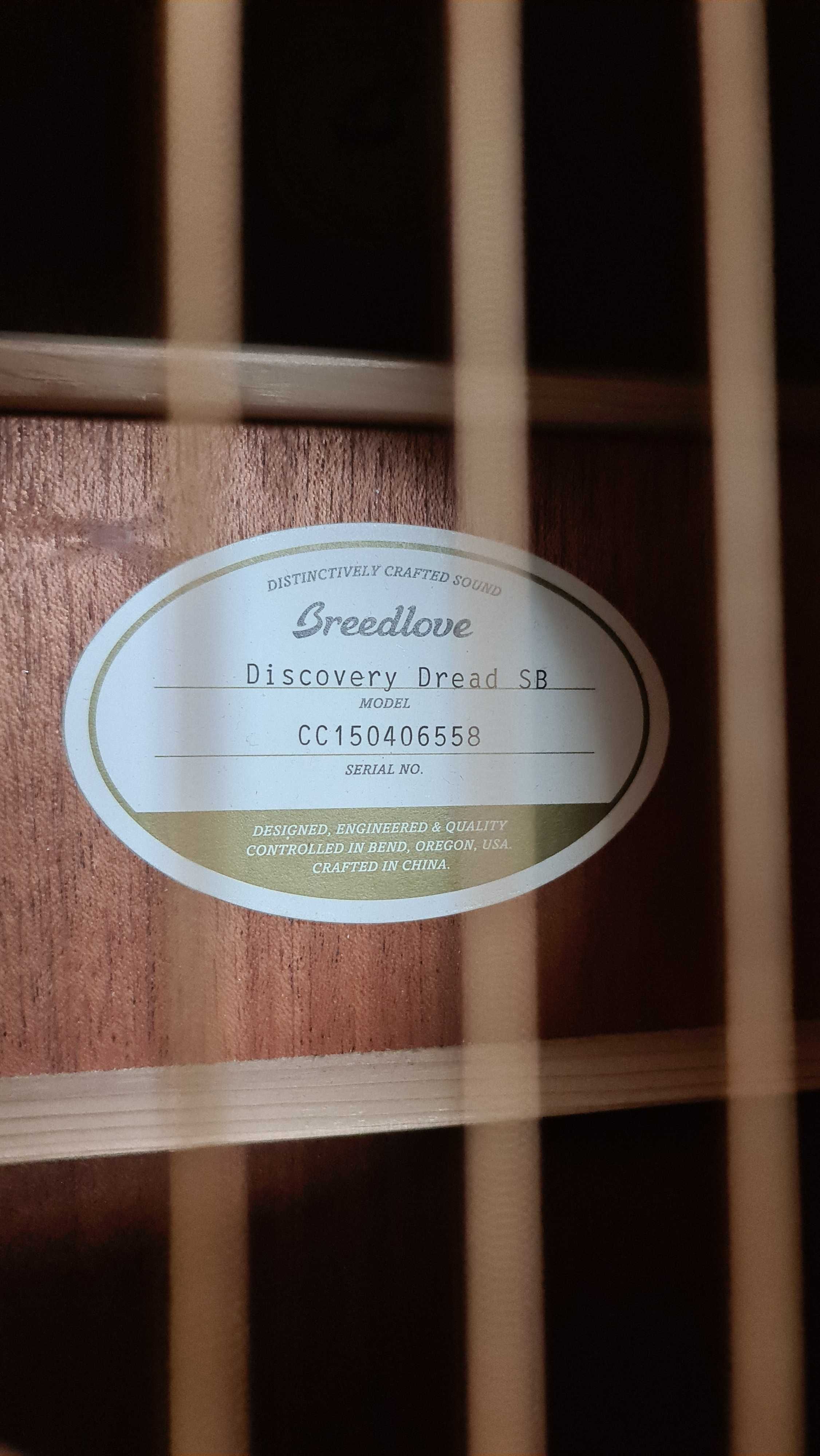 Gitara Breedlove Discovery Dreadnought Sunburst Sitka Mahagon