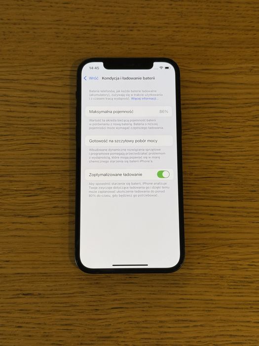 iPhone 12 64GB czarny, jak nowy, komplet, bez blokad, 86% bateria