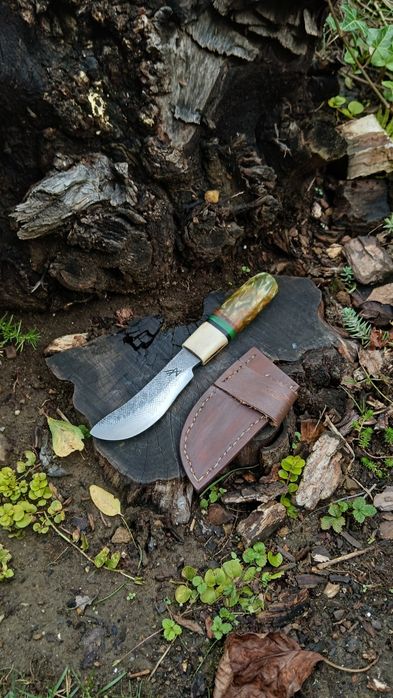Ręcznie wykuty nóż typu skinner. Nóż myśliwski.Knifemaking. Nóż edc.