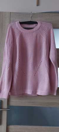 Różowy akrylowy sweterek damski b.young rozm L