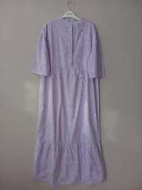 Wednesday's Girl exclusive liliowa długa zwiewna sukienka XS