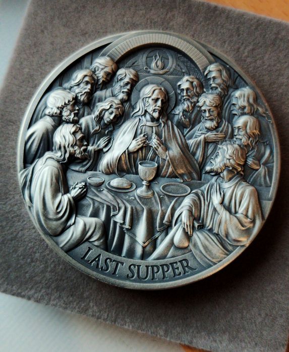 Таємна Вечеря. Срібло 155,5г, Ag999, Тираж 333шт!
Ag999
5 унцій
Тираж