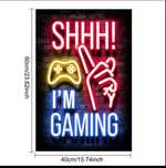 Obrazek na ścianę lub drzwi, shh I'm gaming, rozmiar 40x60 60x40