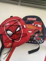 Dwa plecaki Spiderman i Mc queen
