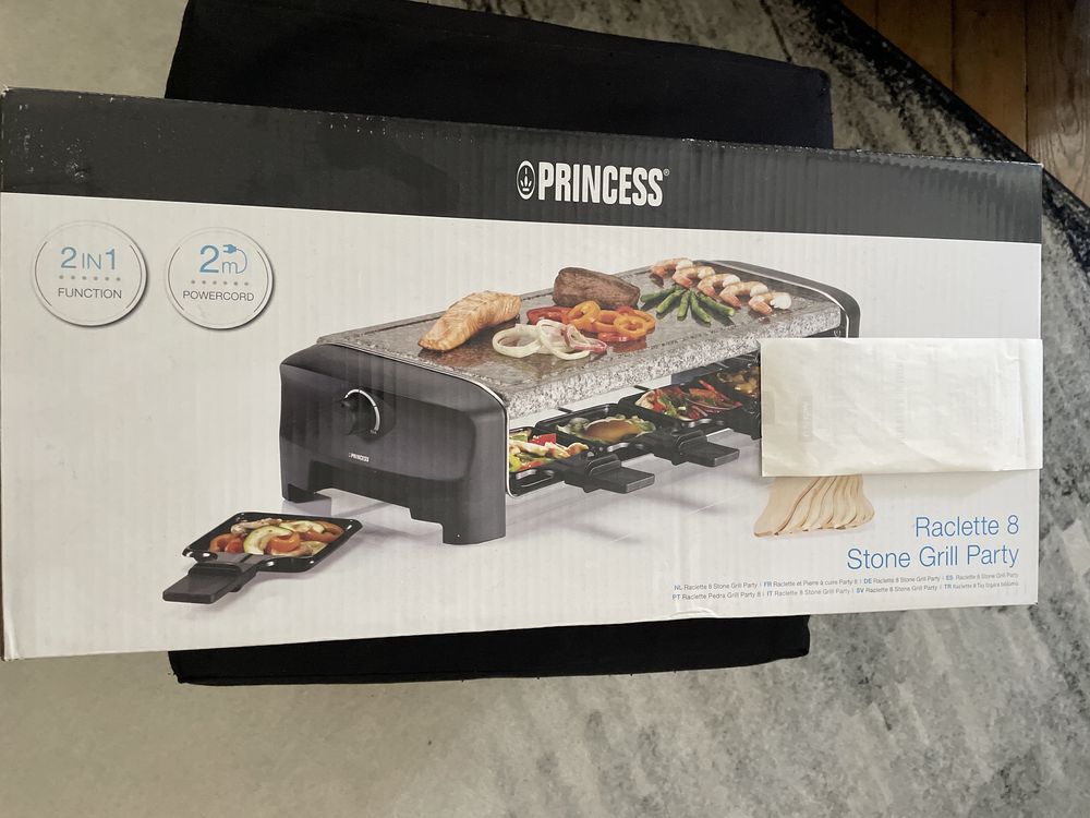 Princess Grelhador Pedra Raclette 8 Party - NOVO