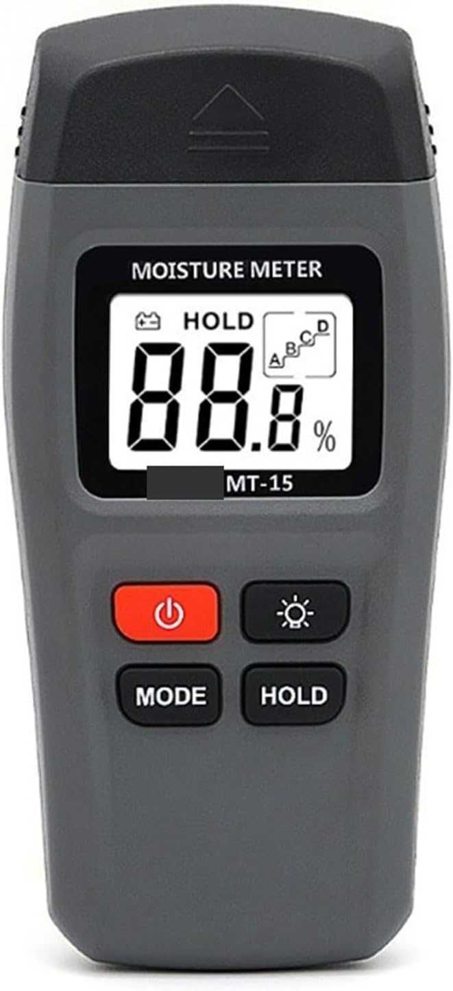 Medidor de Humidade Digital MT15 para Madeira LCD com Luz *NOVO*